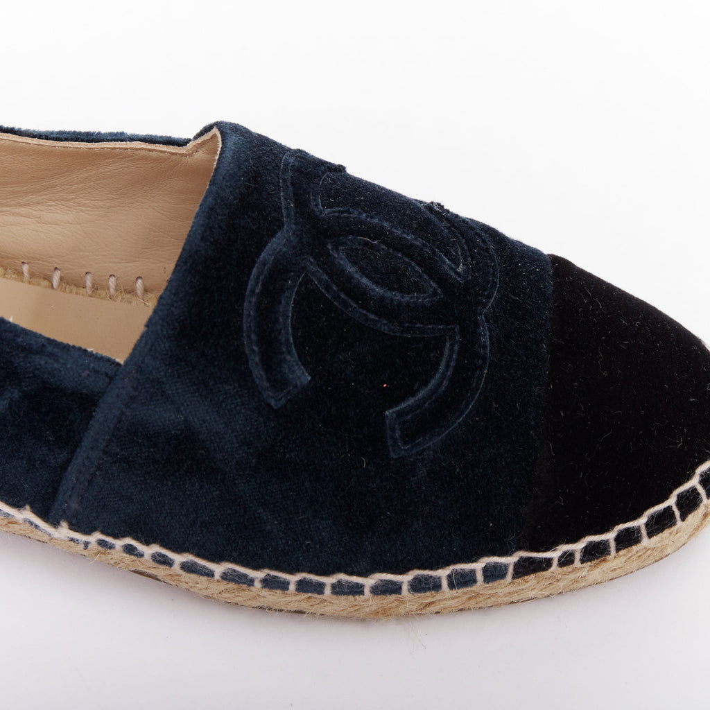 Women's Chanel Velvet Espadrille Shoes