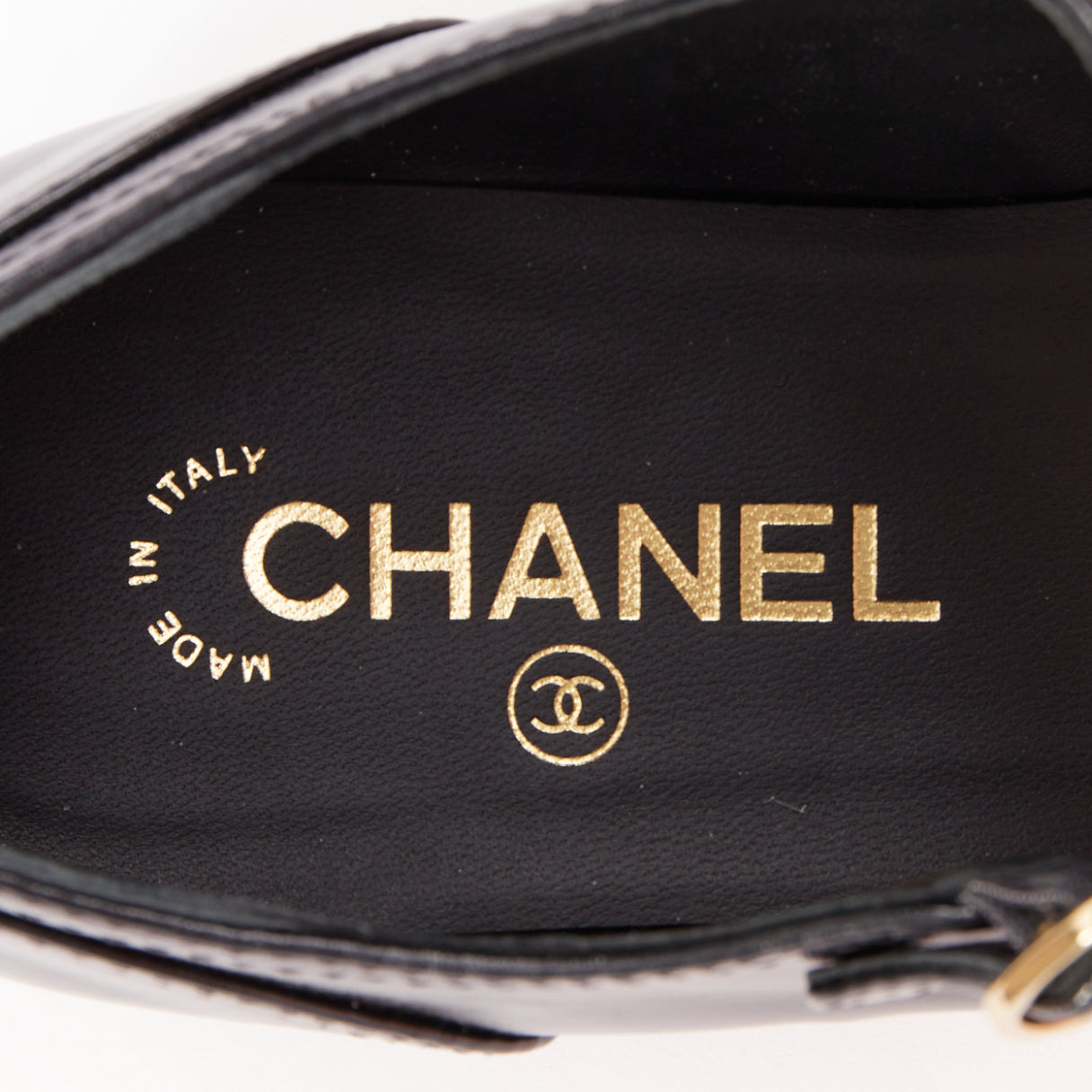 Women's Chanel Leather Grosgrain T-Strap Flats