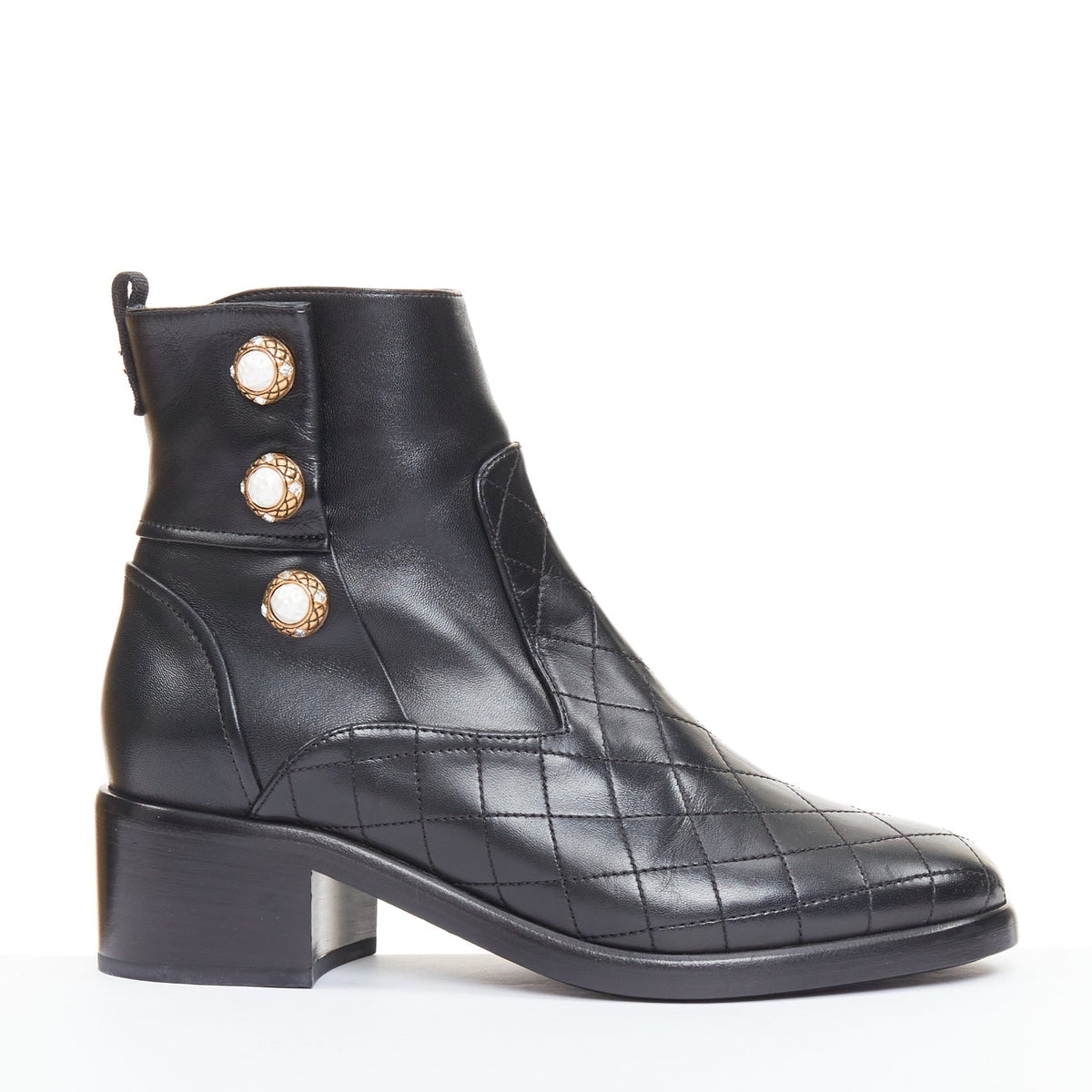 Women's Chanel Quilted Lamb Ankle Boots