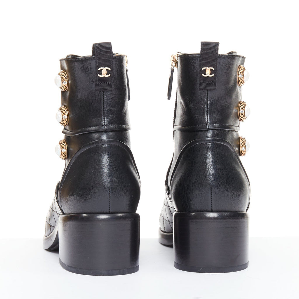 Women's Chanel Quilted Lamb Ankle Boots