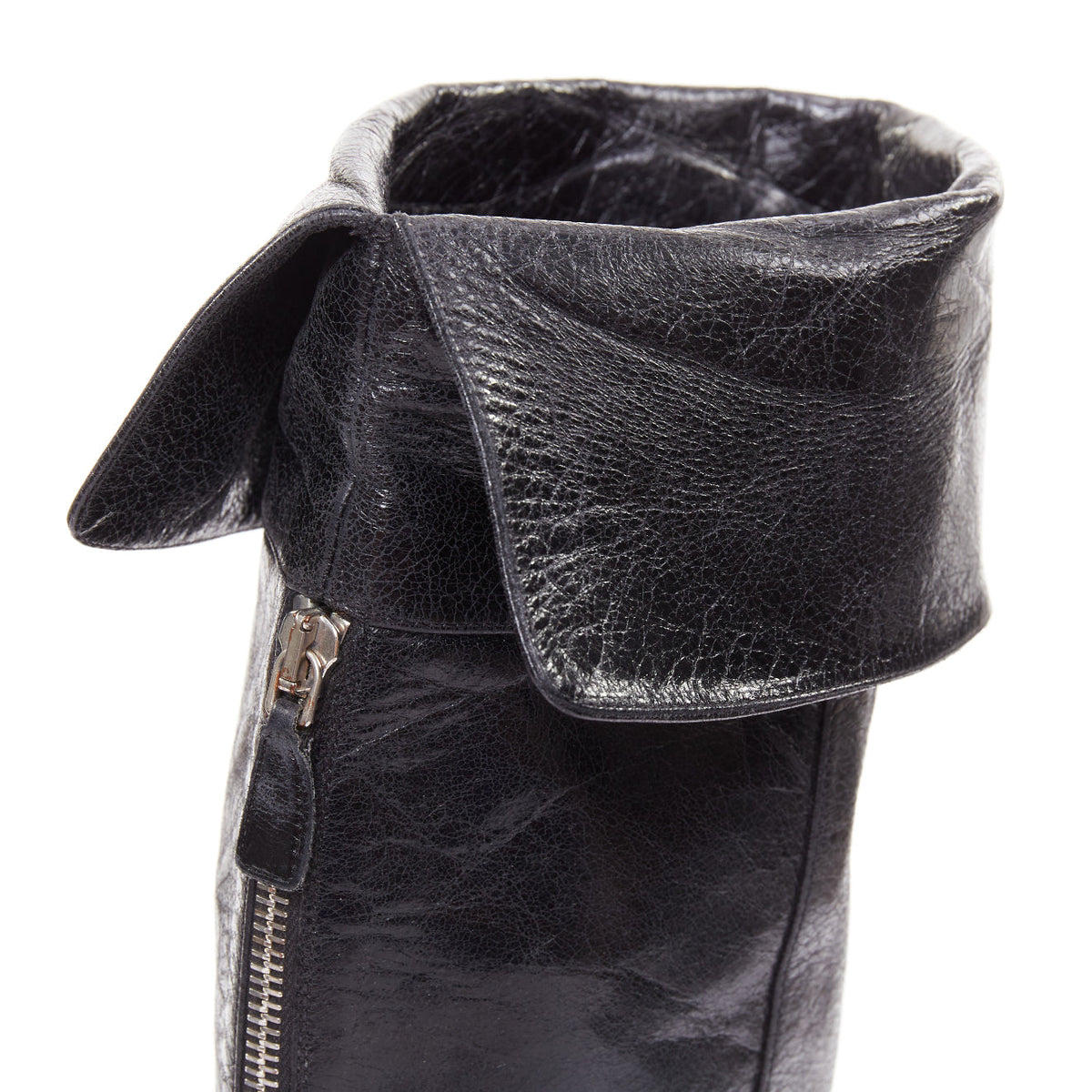 Women's Prada Leather Over The Knee Zip Boots