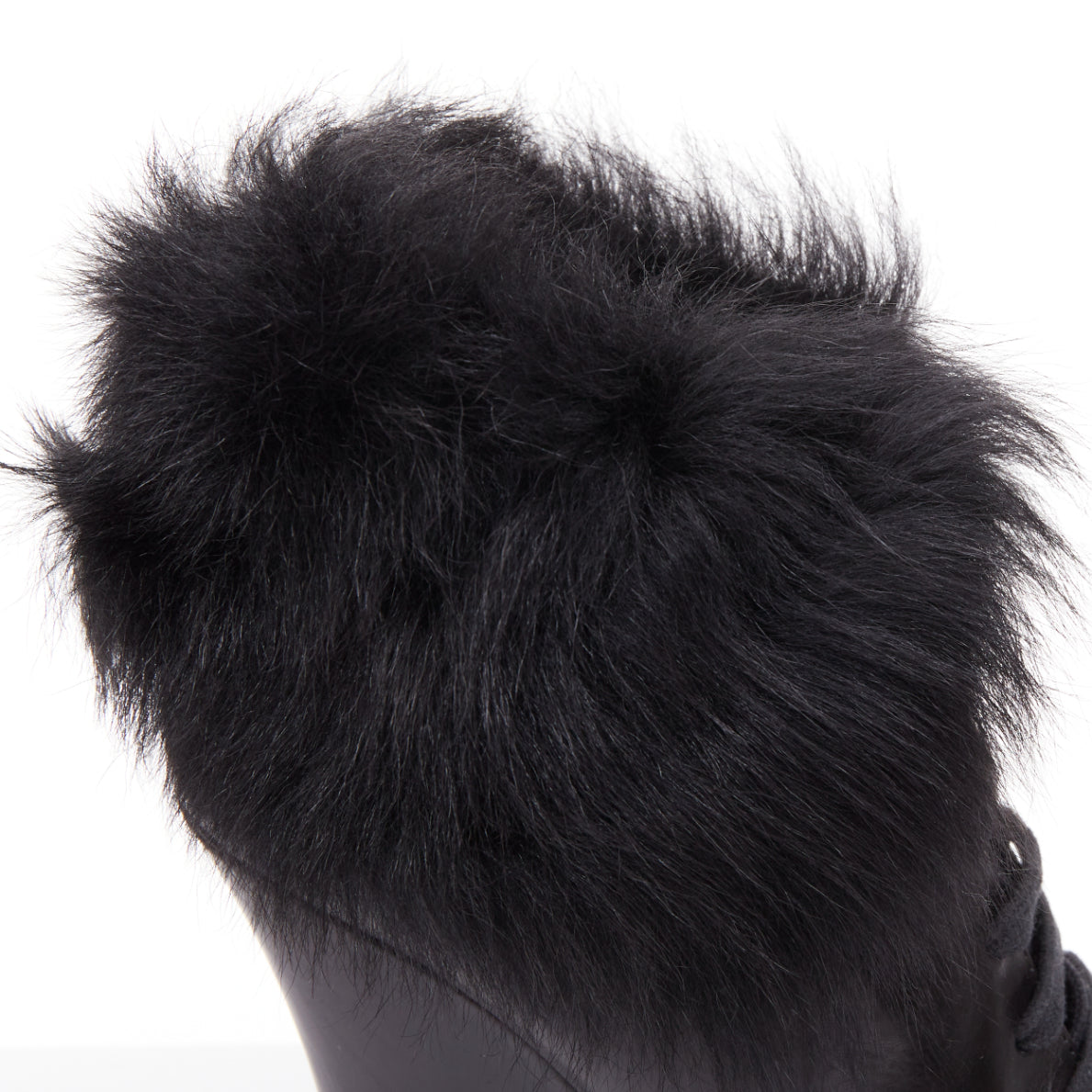 Women's Prada 2011 Leather Fur Trim Ankle Boots