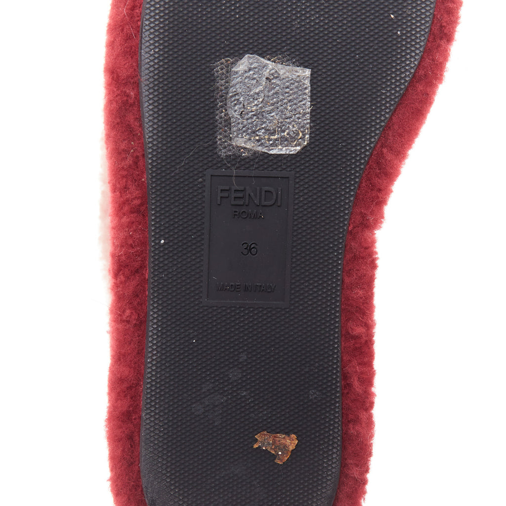 Women's Fendi Shearling Platform Mules