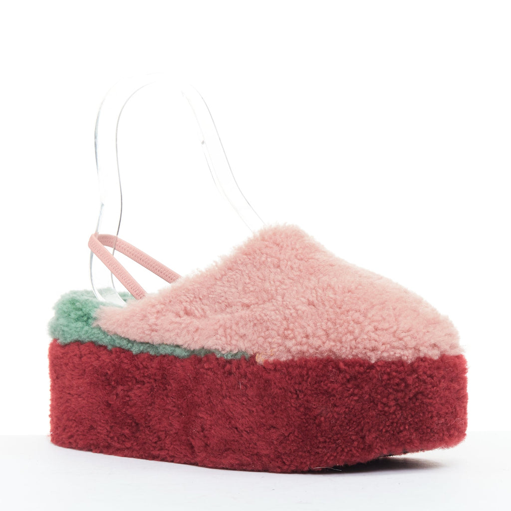 Women's Fendi Shearling Platform Mules