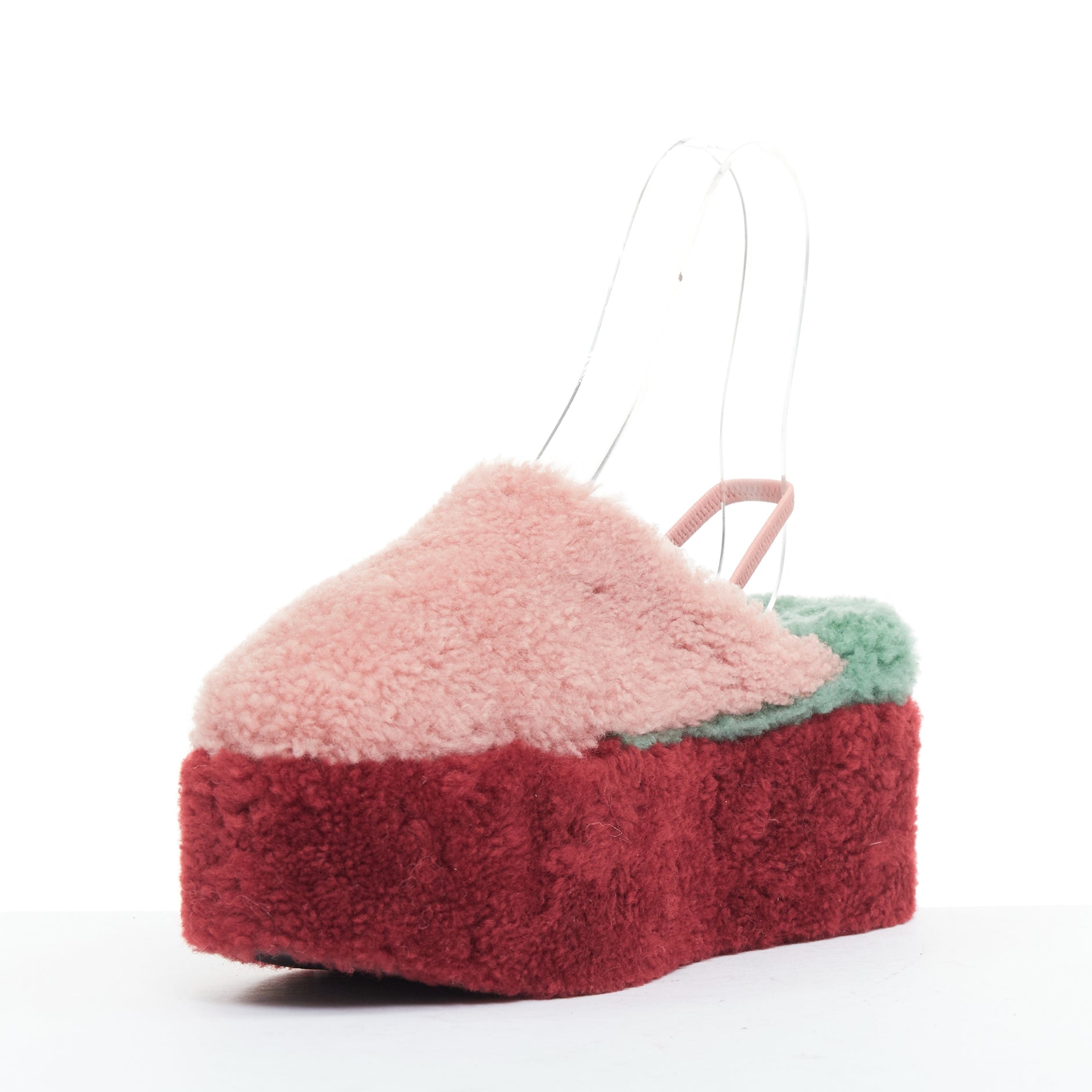 Women's Fendi Shearling Platform Mules