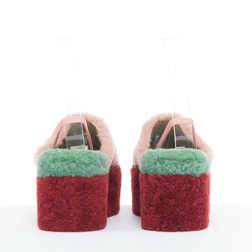 Women's Fendi Shearling Platform Mules