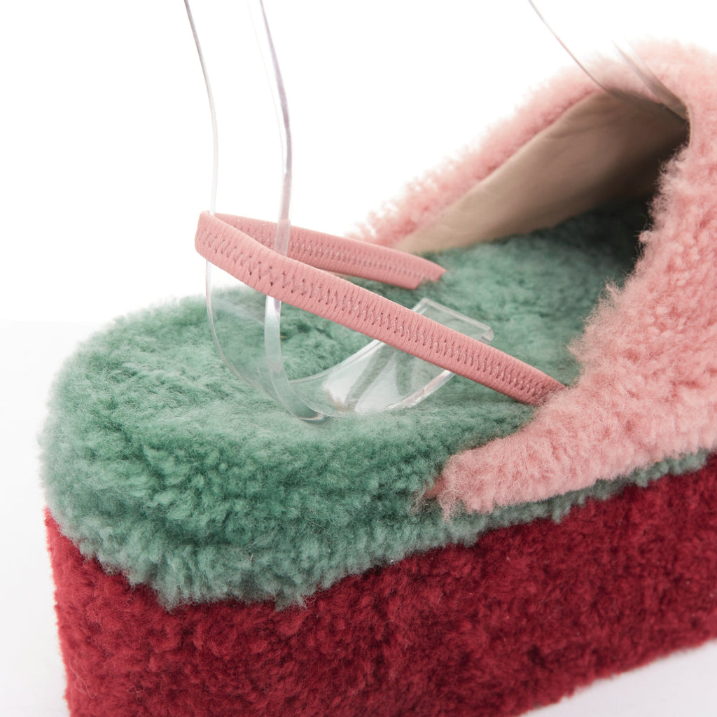 Women's Fendi Shearling Platform Mules