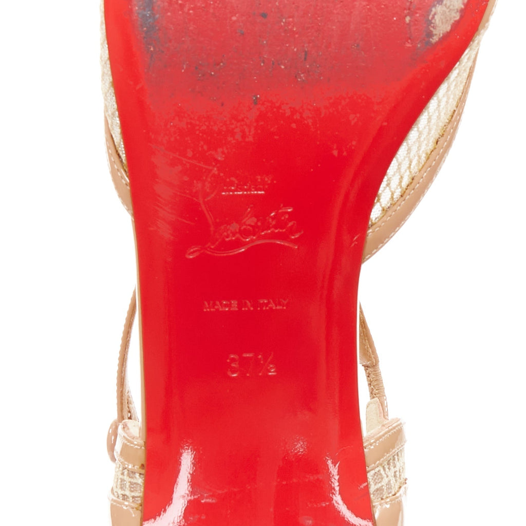 Women's Christian Louboutin 2016 Patent Mesh Flats