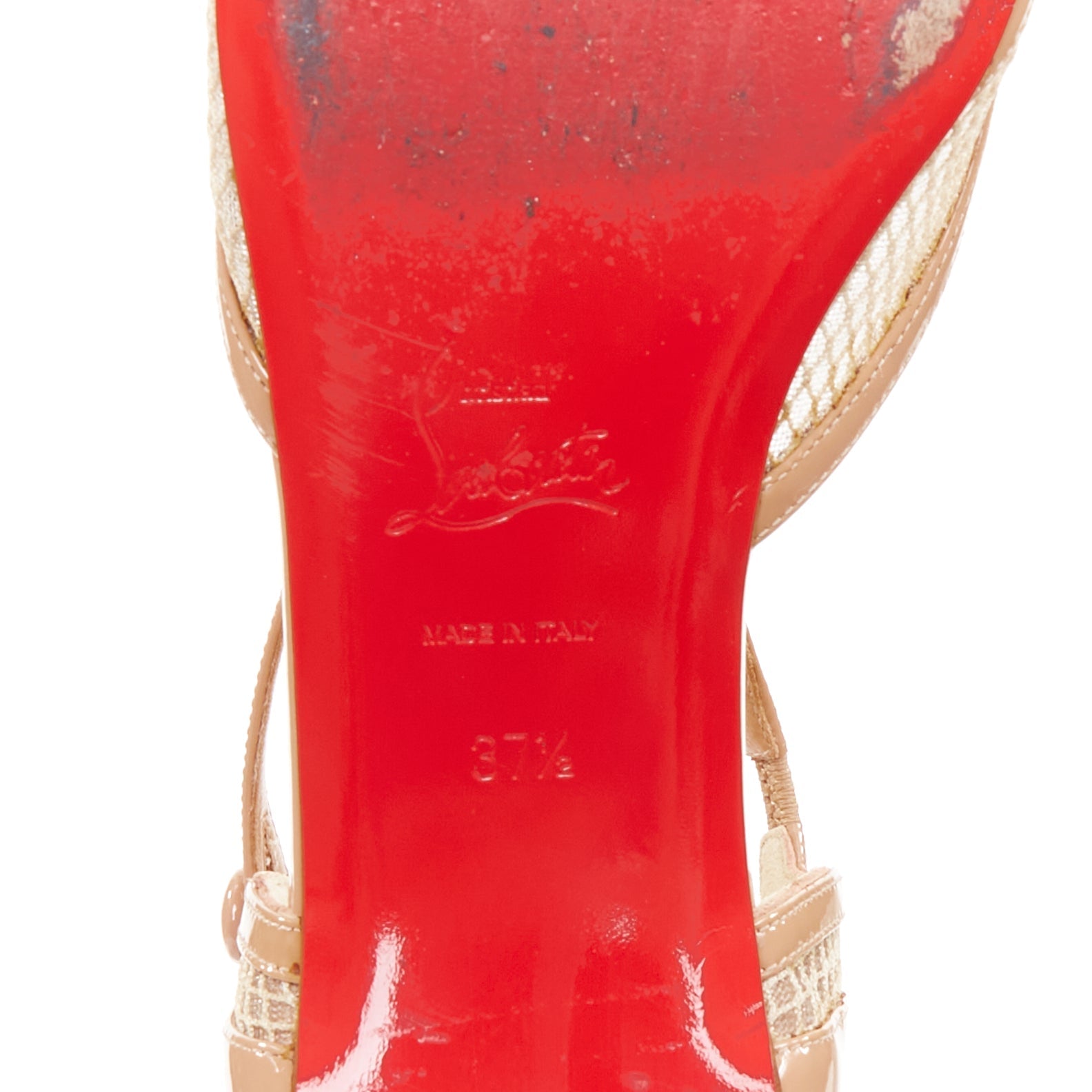 Women's Christian Louboutin 2016 Patent Mesh Flats