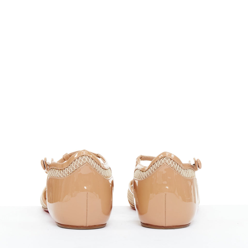 Women's Christian Louboutin 2016 Patent Mesh Flats