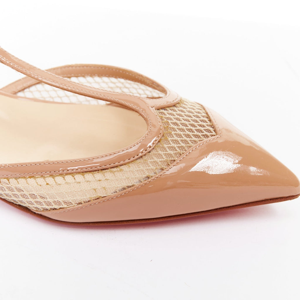Women's Christian Louboutin 2016 Patent Mesh Flats