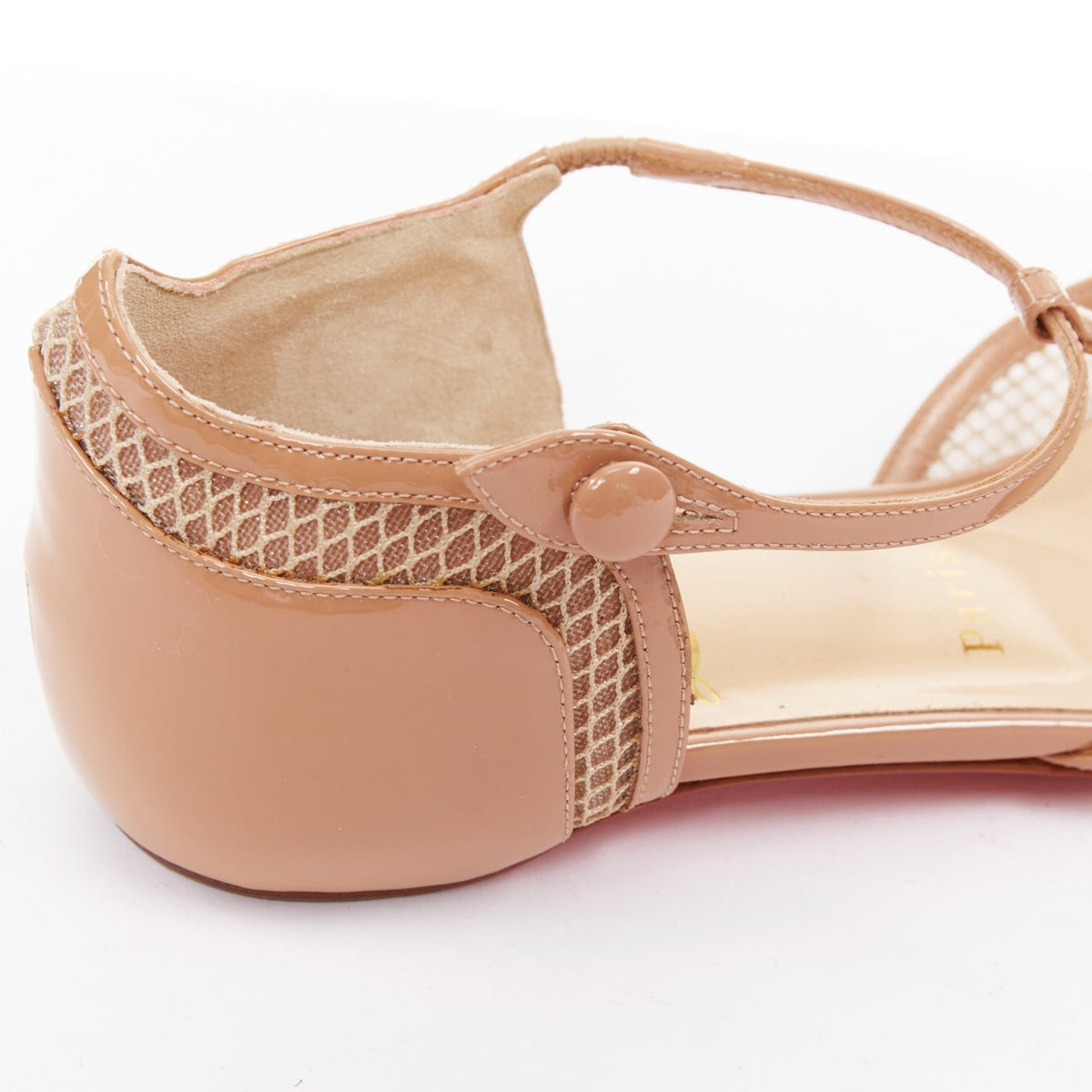 Women's Christian Louboutin 2016 Patent Mesh Flats