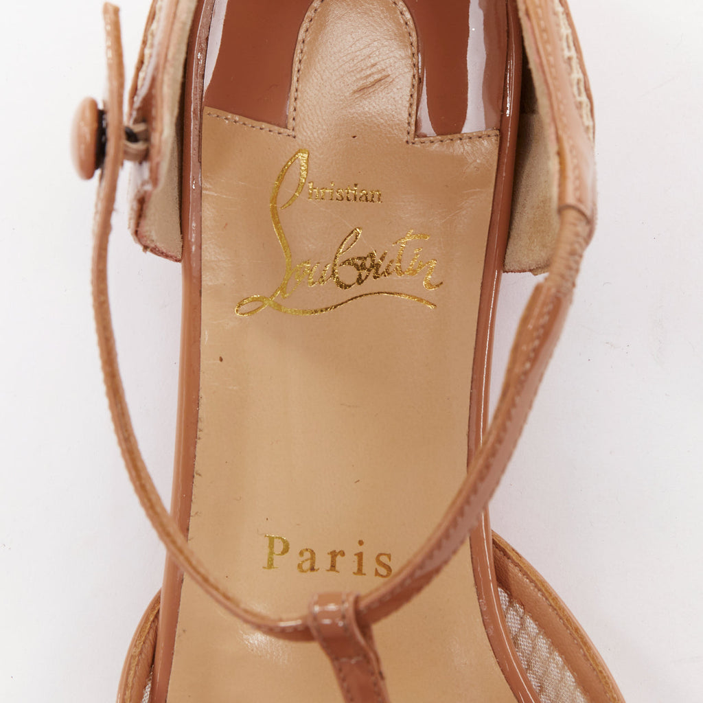 Women's Christian Louboutin 2016 Patent Mesh Flats