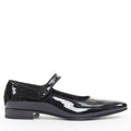 Women's Saint Laurent Patent Grosgrain Mary Jane Flats