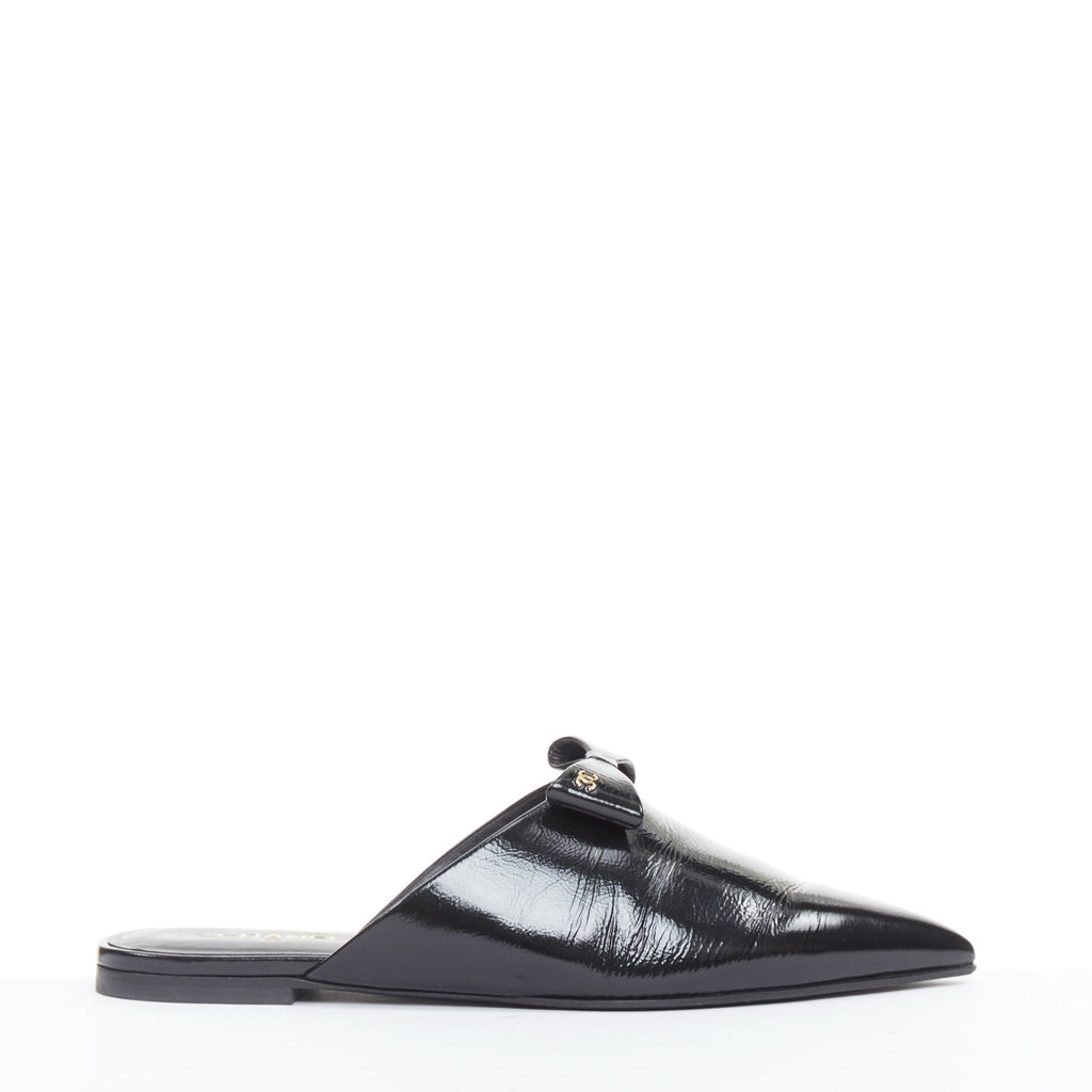 Women's Chanel Patent Leather Pointy Mules