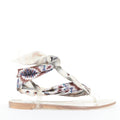 Women's Christian Dior Silk Tie Flat Sandals