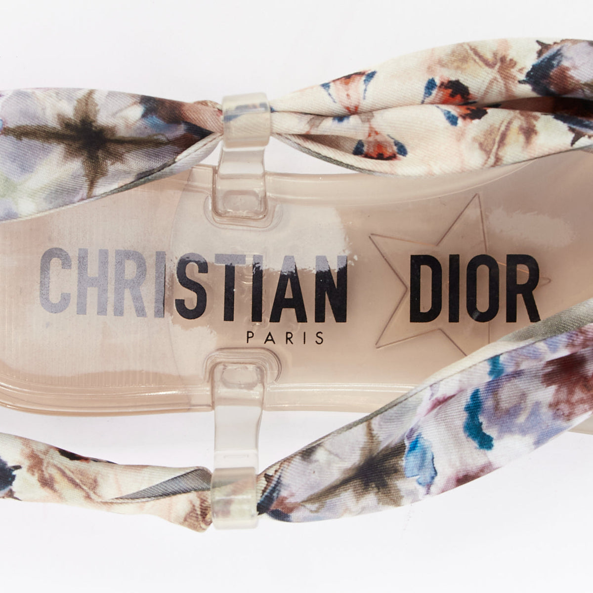 Women's Christian Dior Silk Tie Flat Sandals