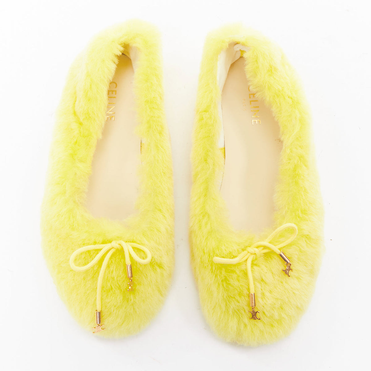 Women's Celine Plush Furry Ballet Flats