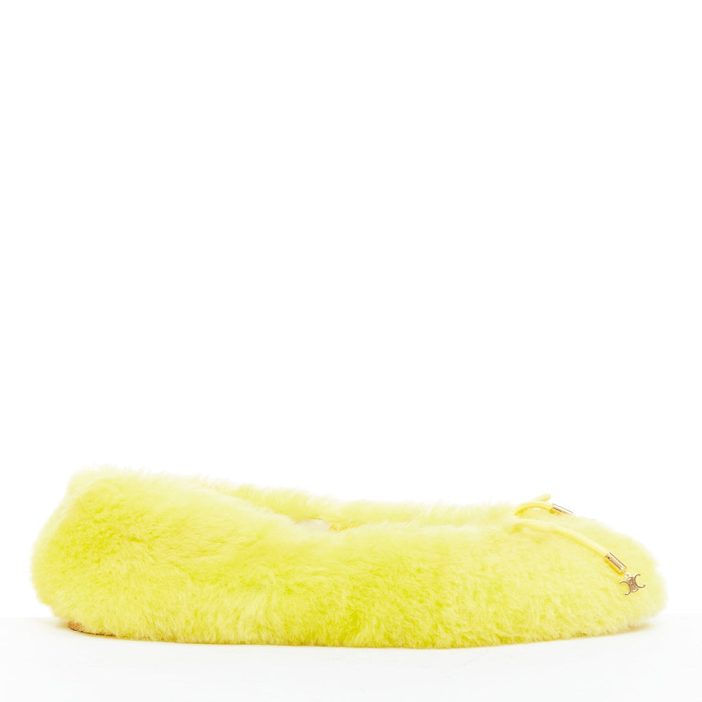 Women's Celine Plush Furry Ballet Flats