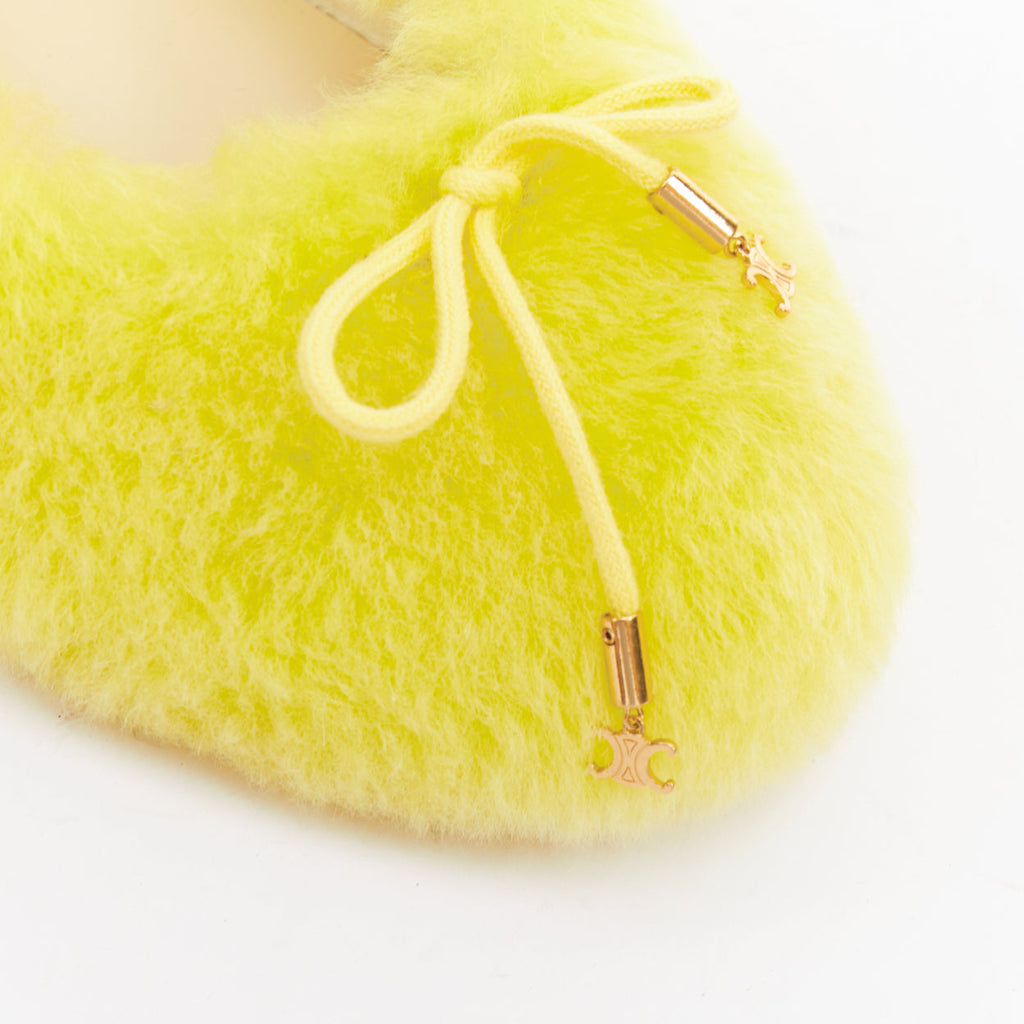 Women's Celine Plush Furry Ballet Flats