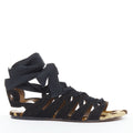 Women's Alaia Suede Leopard Gladiator Sandals