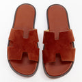 Men's Hermes Suede Leather Flat Sandals