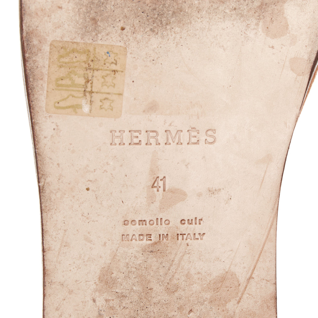 Men's Hermes Suede Leather Flat Sandals