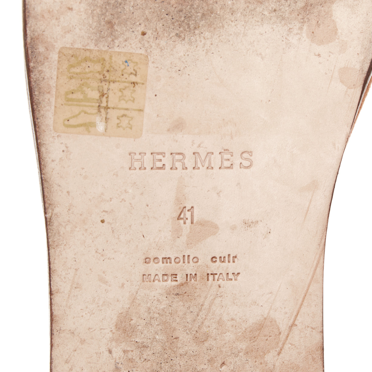 Men's Hermes Suede Leather Flat Sandals