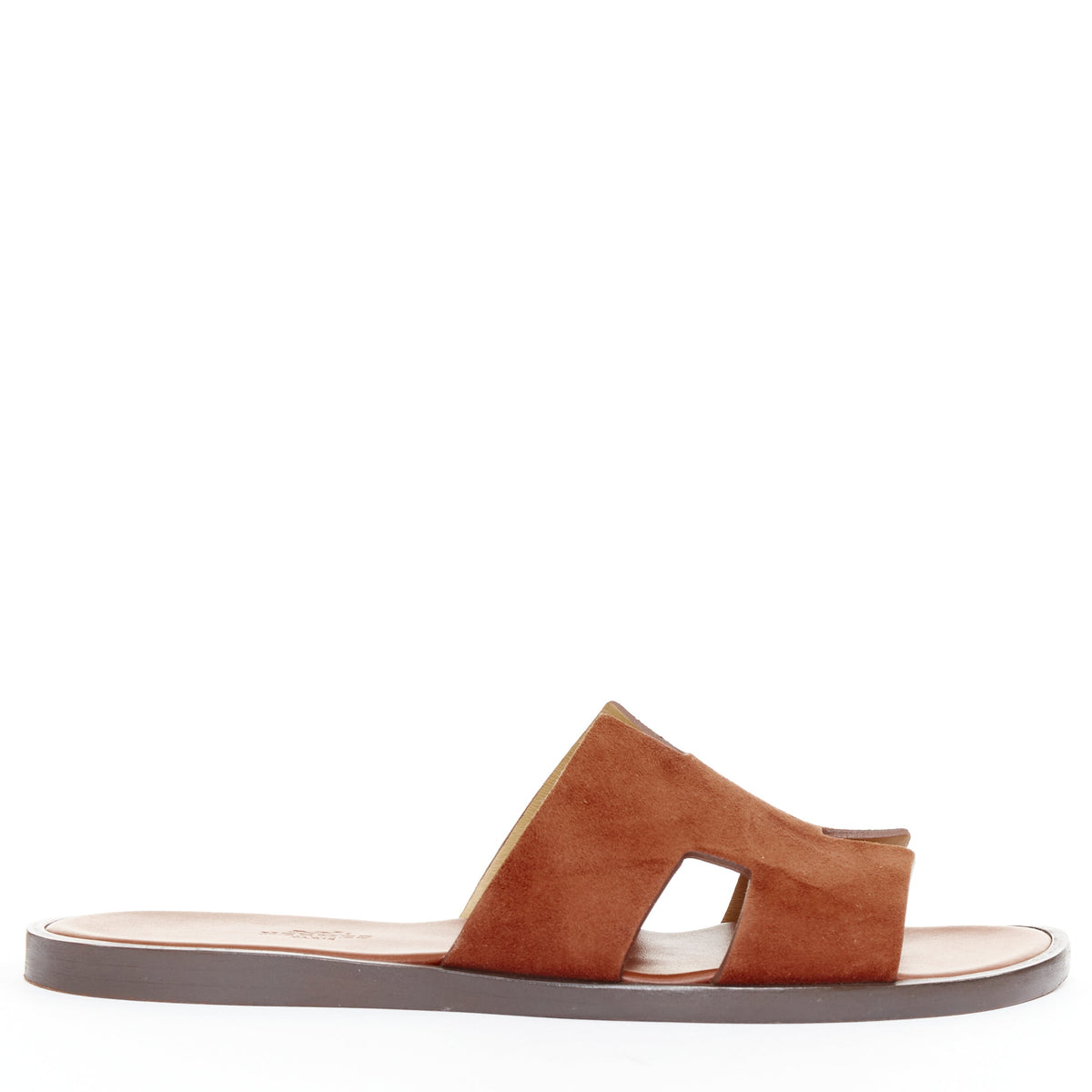 Men's Hermes Suede Leather Flat Sandals