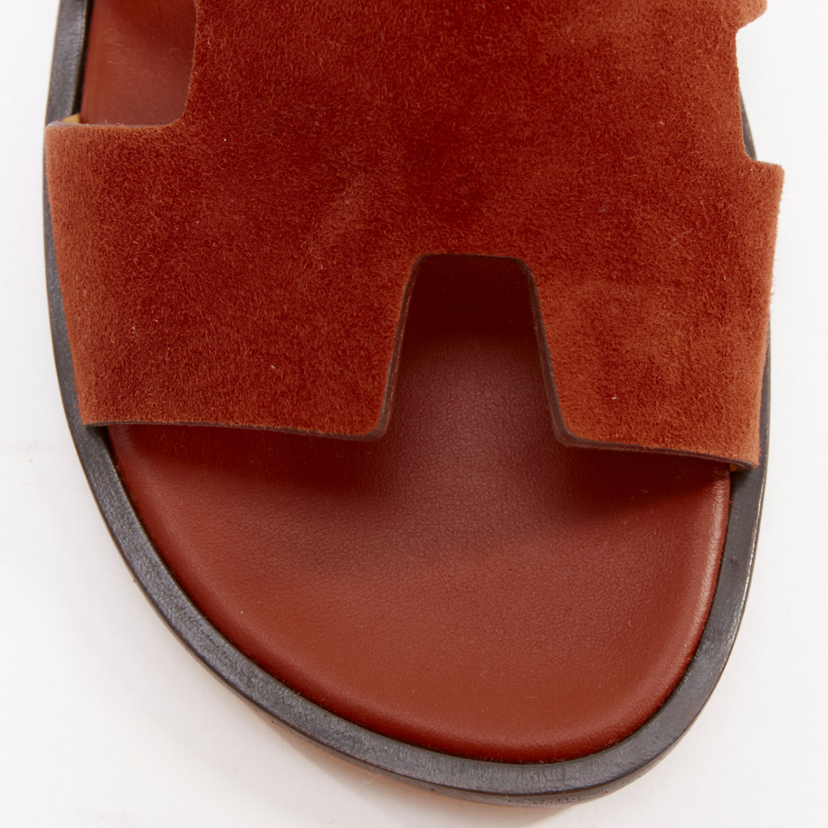 Men's Hermes Suede Leather Flat Sandals