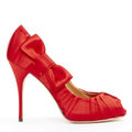Women's Valentino Pleated Satin Ribbon Bow Stiletto Pumps