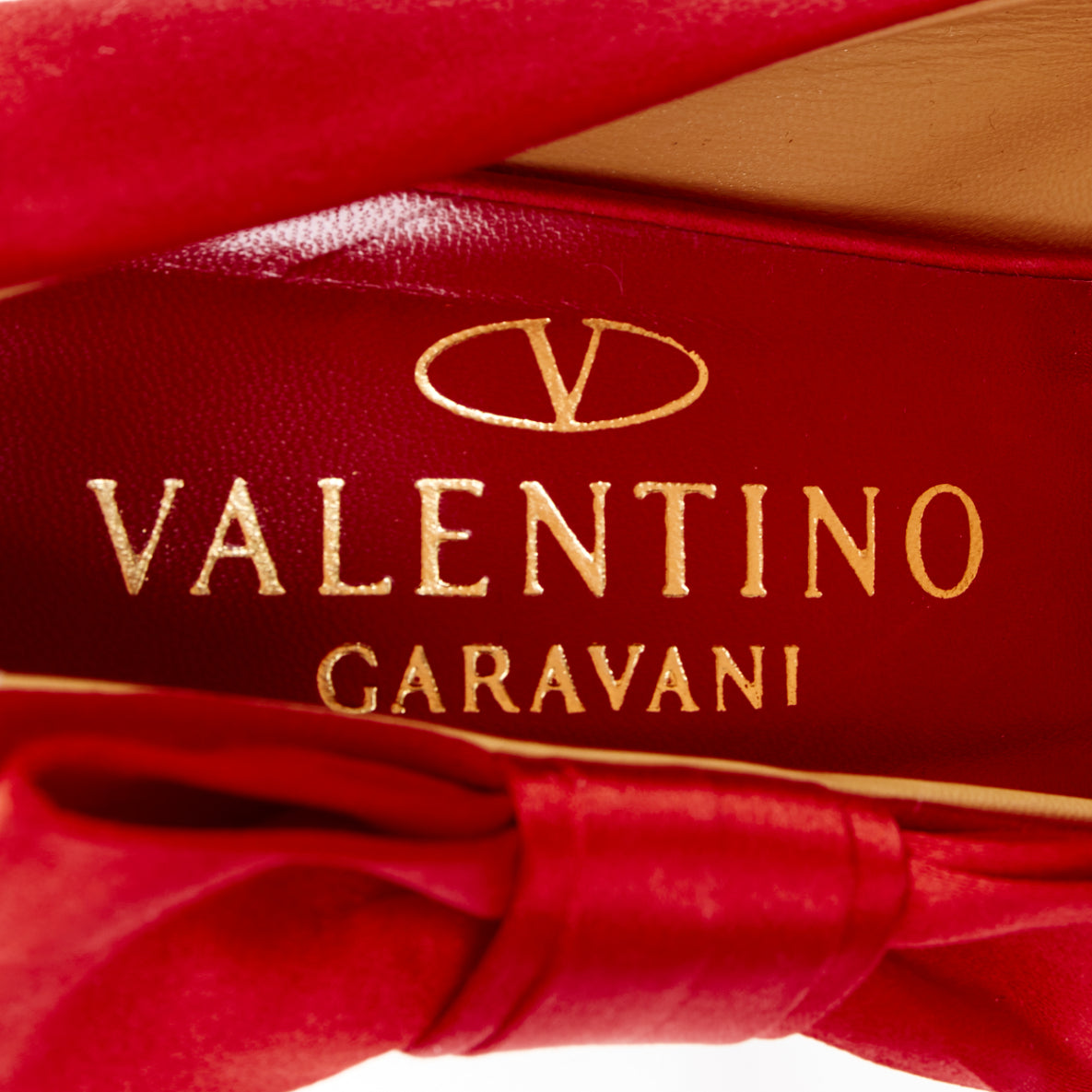 Women's Valentino Pleated Satin Ribbon Bow Stiletto Pumps