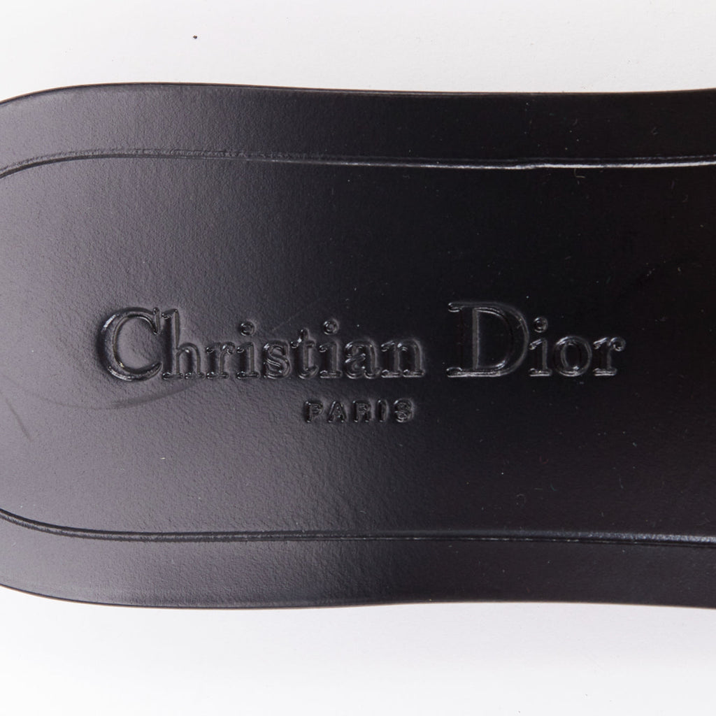 Women's Dior Crystal Pave Logo Slides