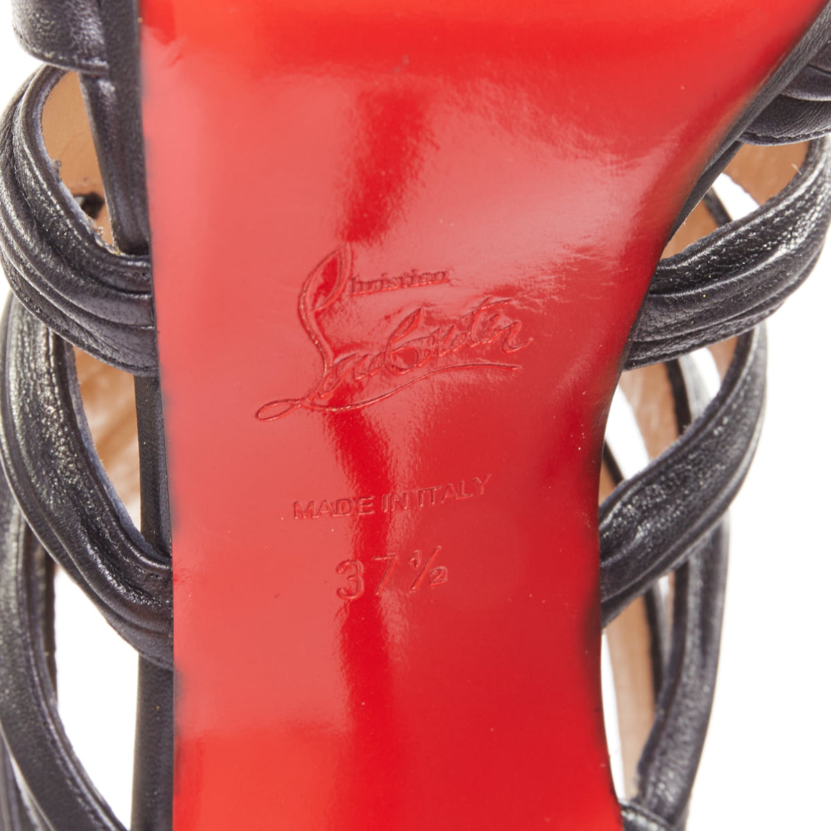 Women's Christian Louboutin Strappy Caged Sandals