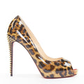Women's Christian Louboutin Patent Peep Heels