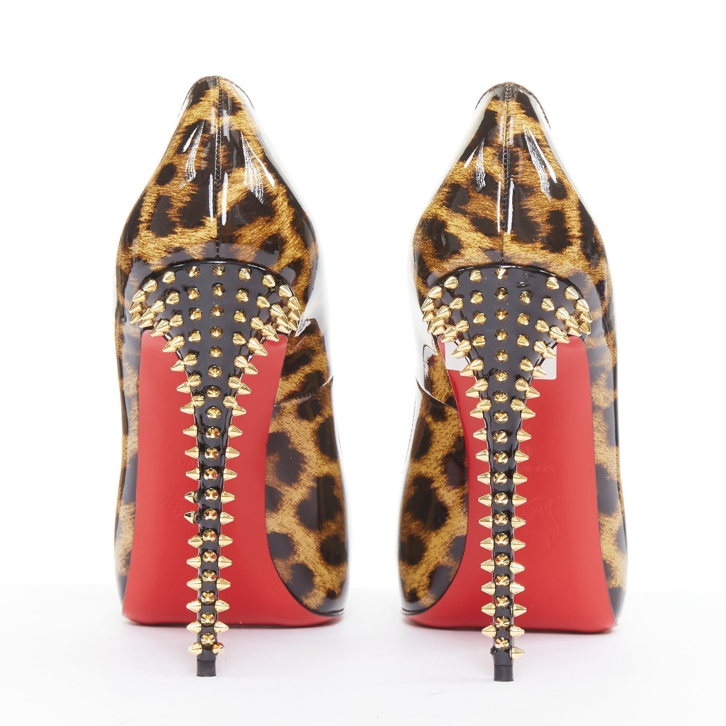 Women's Christian Louboutin Patent Peep Heels