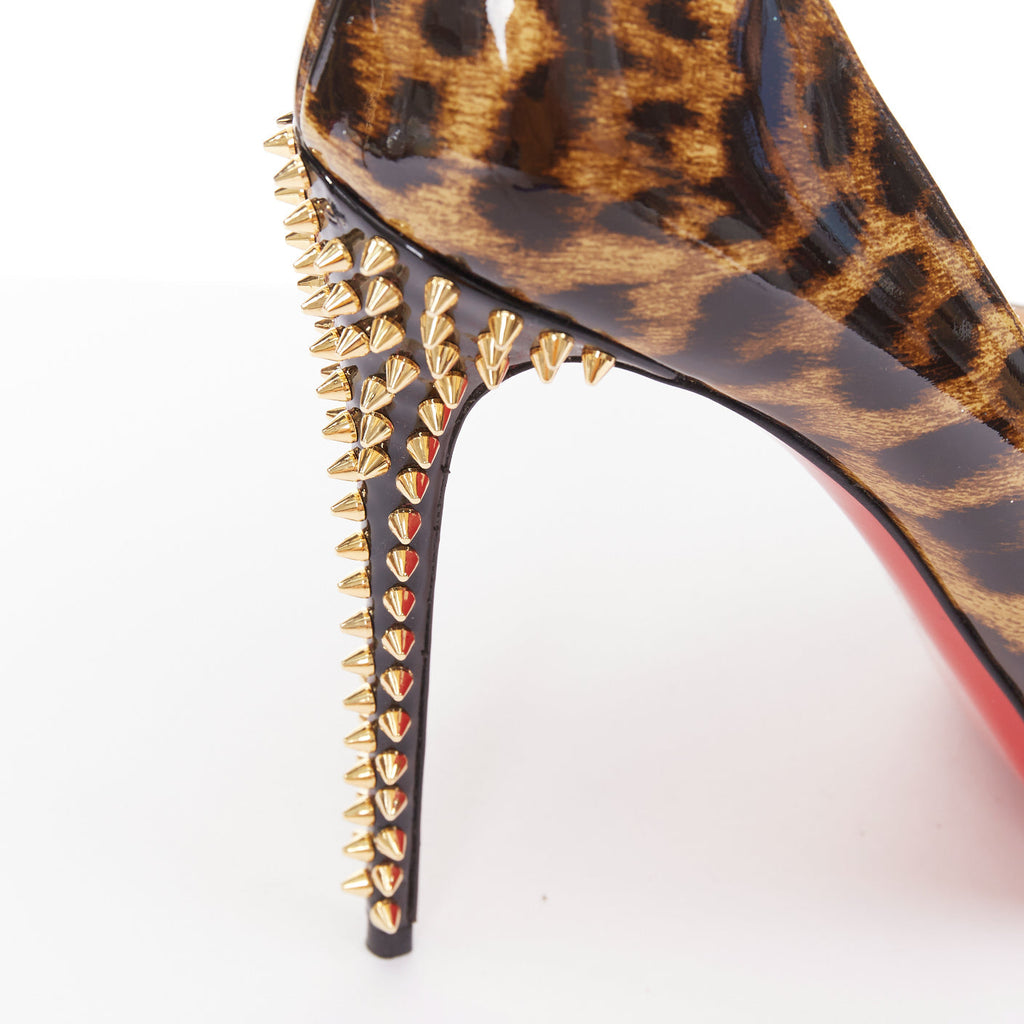 Women's Christian Louboutin Patent Peep Heels