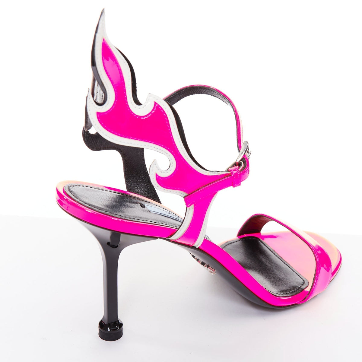 Women's Prada Patent Leather Flame Sandals