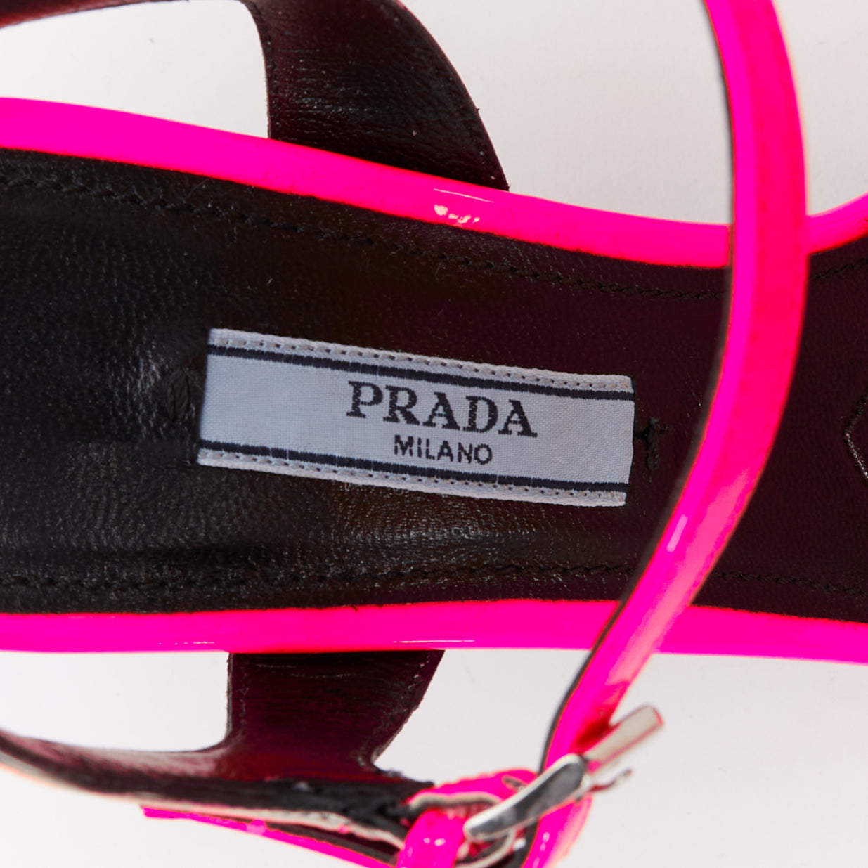 Women's Prada Patent Leather Flame Sandals