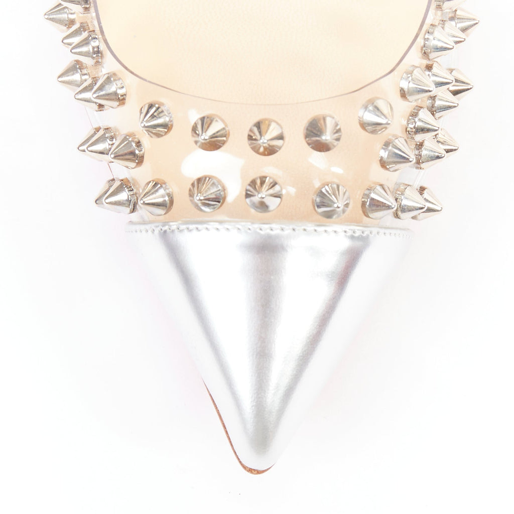 Women's Christian Louboutin PVC Spike Stud Pumps