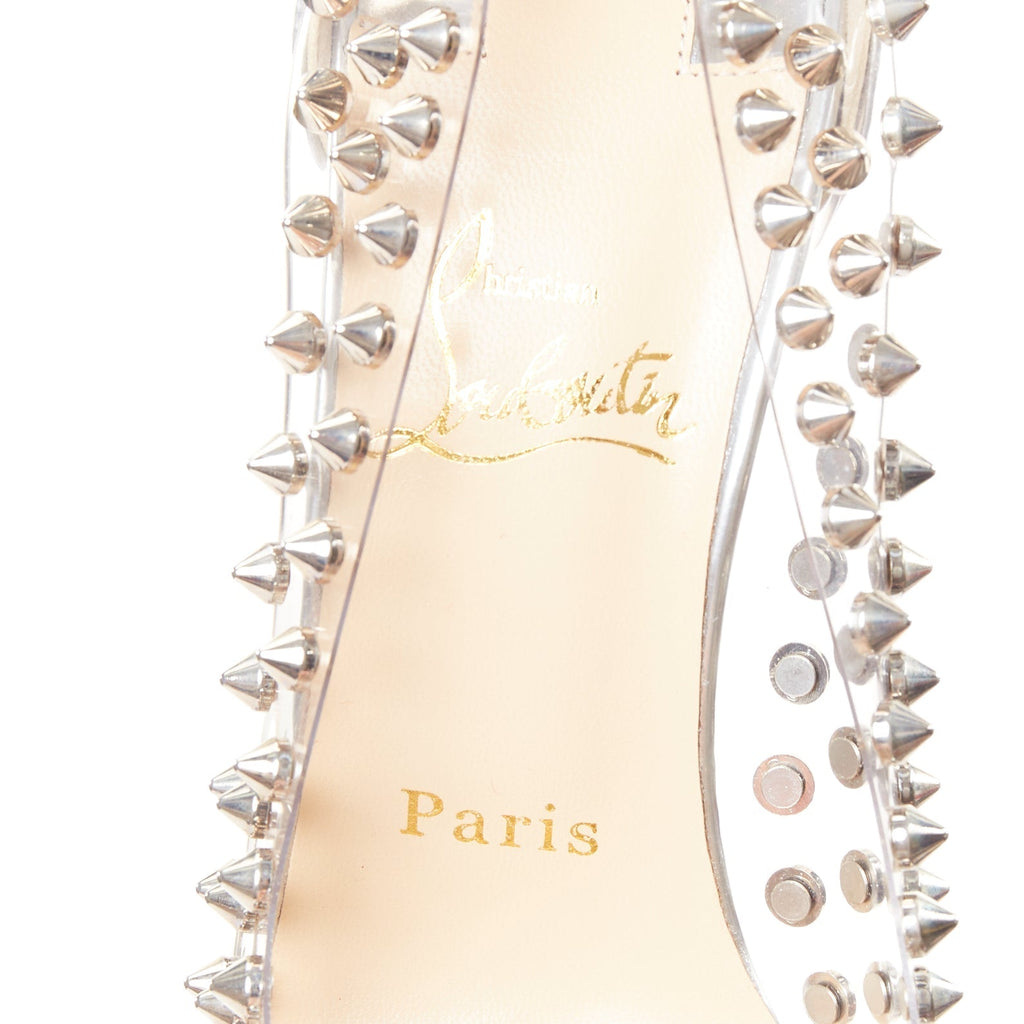 Women's Christian Louboutin PVC Spike Stud Pumps