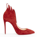 Women's Christian Louboutin Suede Flame Pumps
