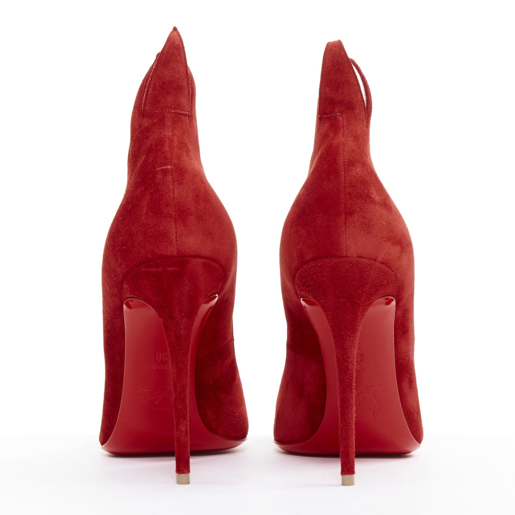 Women's Christian Louboutin Suede Flame Pumps