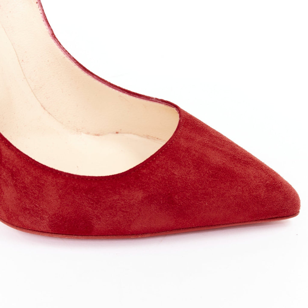 Women's Christian Louboutin Suede Flame Pumps