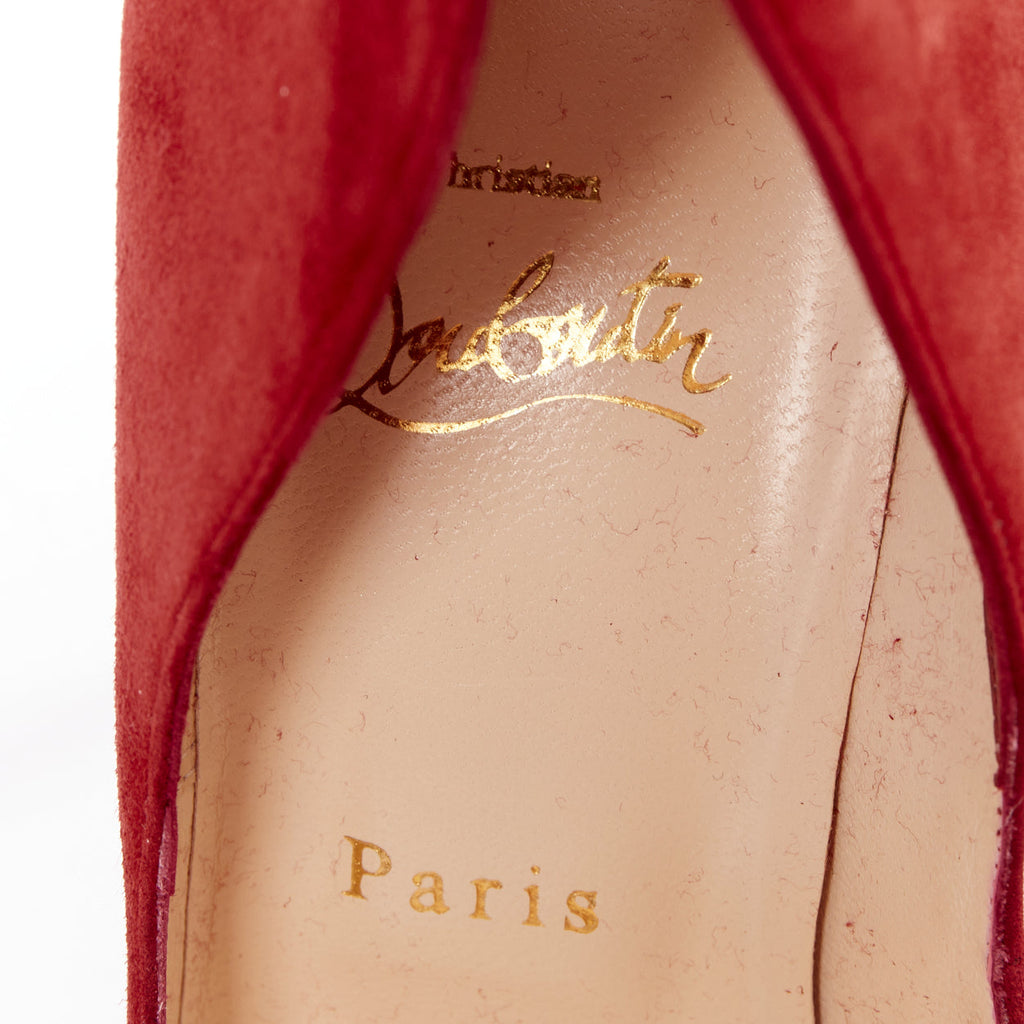Women's Christian Louboutin Suede Flame Pumps