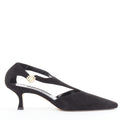 Women's Manolo Blahnik Suede Pearl Kitten Heels
