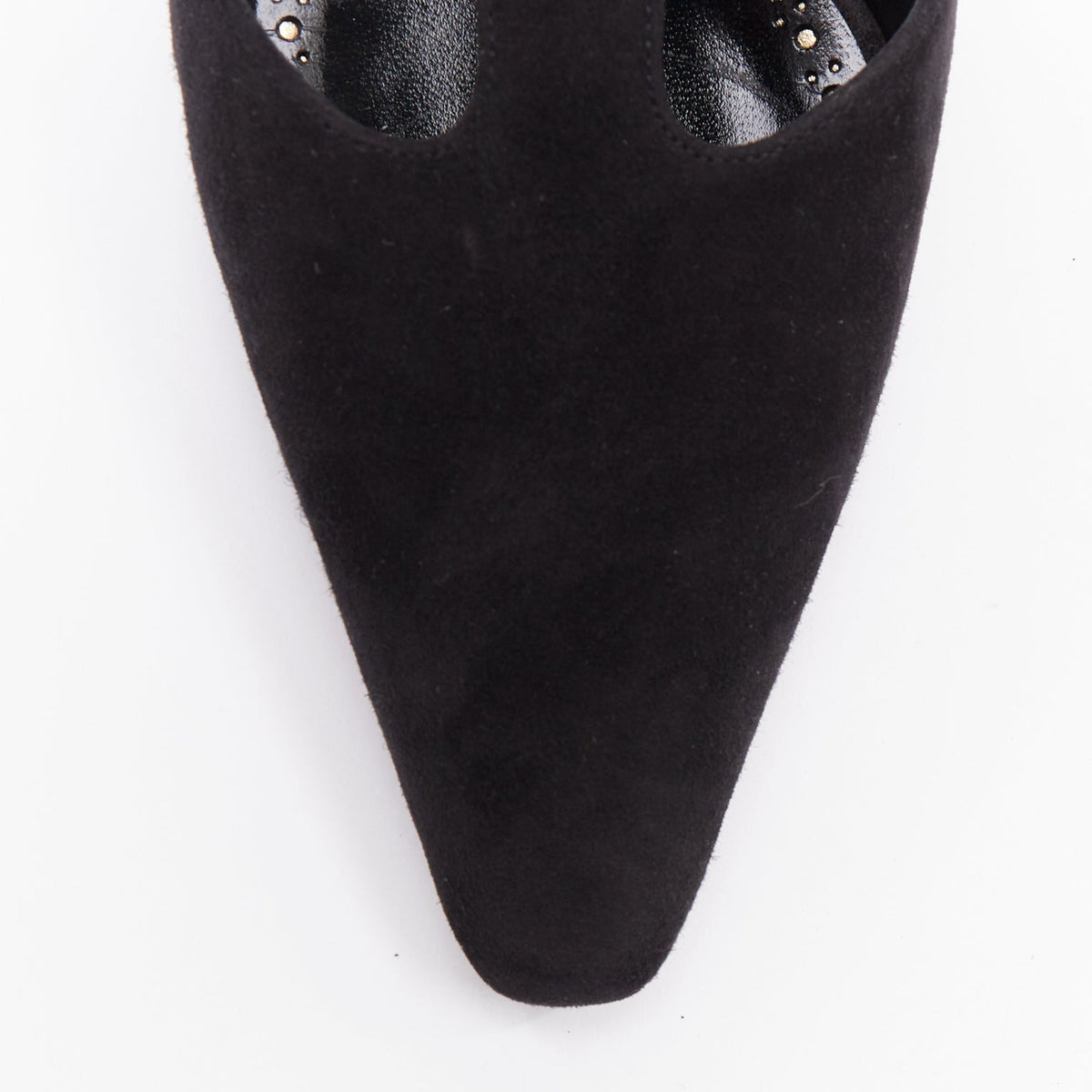 Women's Manolo Blahnik Suede Pearl Kitten Heels