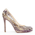 Women's Christian Louboutin Purple Platform Heels