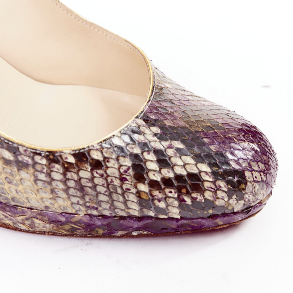 Women's Christian Louboutin Purple Platform Heels