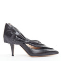 Women's Valentino Leather Oversized Bow Point Toe Kitten
